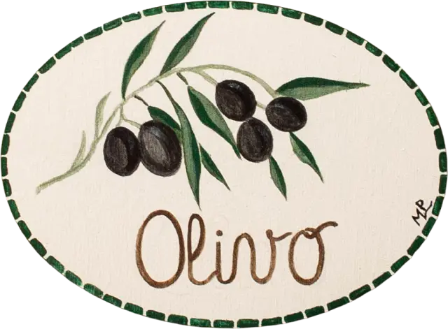 El cartel de la puerta del Olivo, pintado a mano